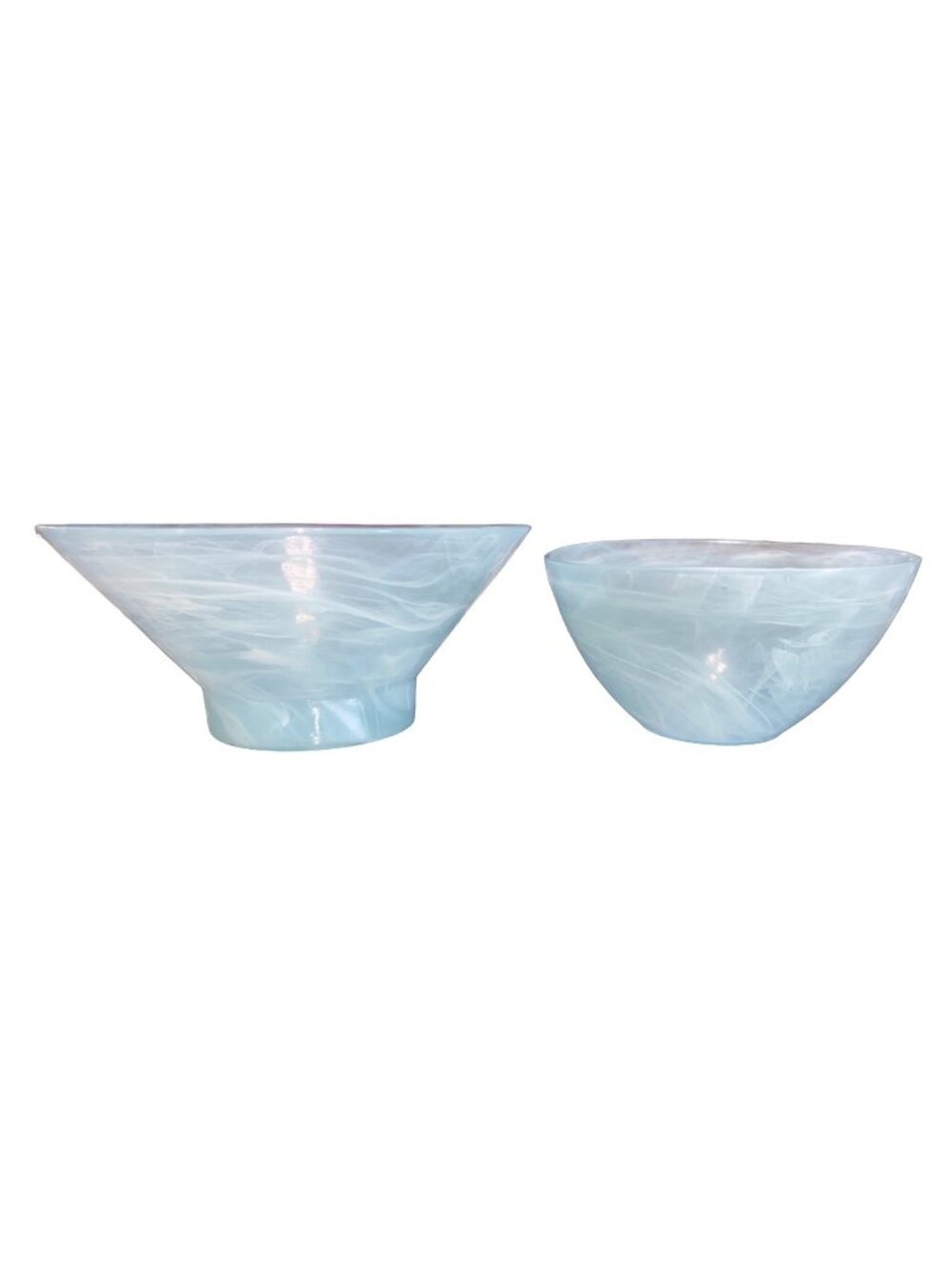 Onda Artisan Glass Bowls 11" Angular & 9" Round